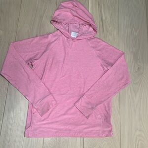 Hanna Andersson hooded top rashguard hoodie size 160/ 14-16 soft fabric pink